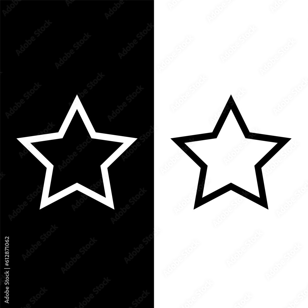 black and white star icon black and white star icon