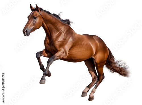Portrait of a horse isolated on white background, Transparent cutout