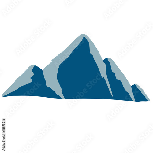 Mountains of various shapes, colorful, png © MUMO