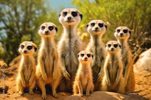 Meerkat (suricate) family Generative AI