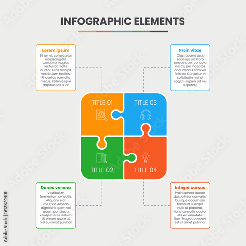 modern infographic template, puzzle