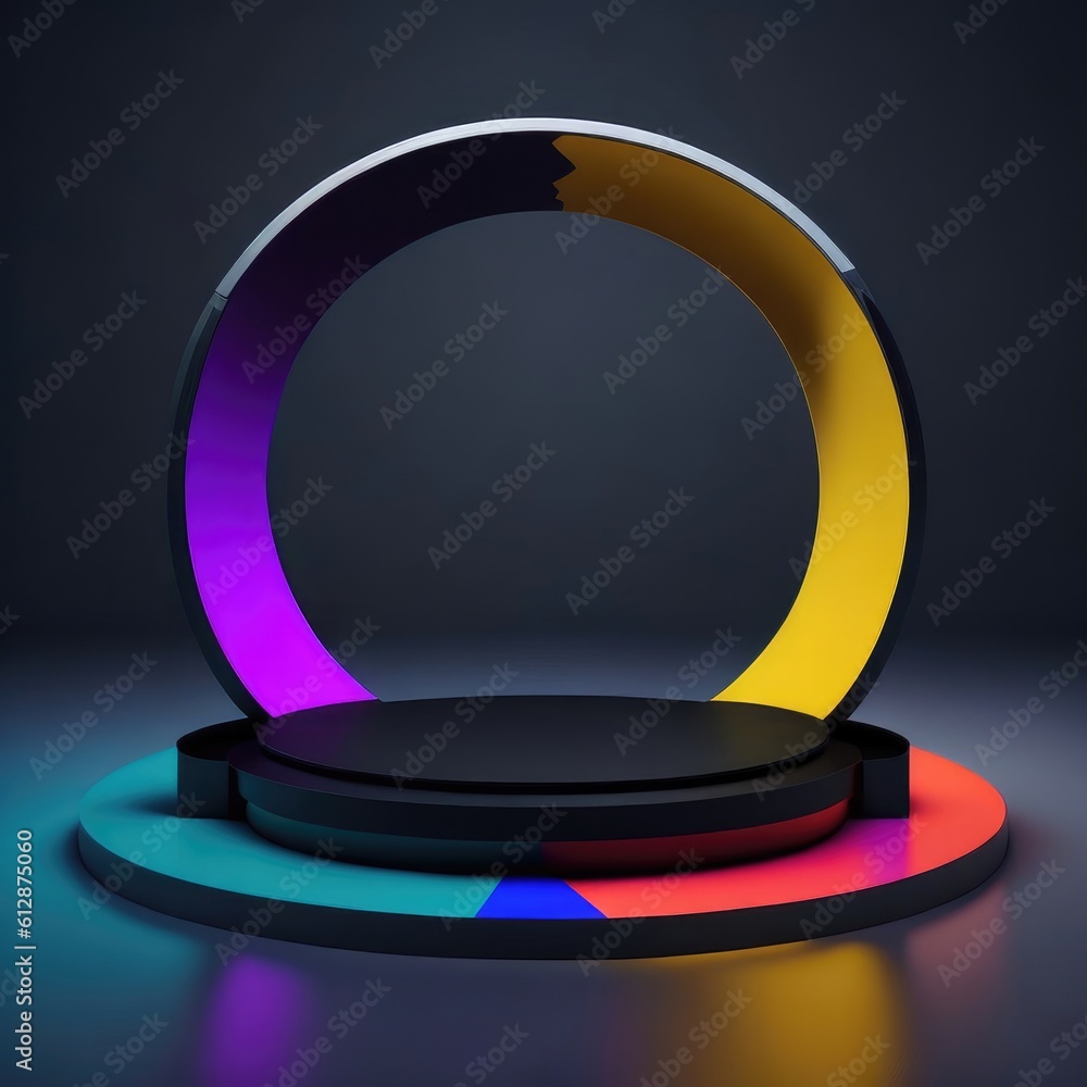 Realistic render Podium promo generative ai Realistic render Podium promo generative ai