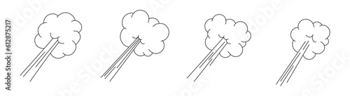 smoke doodle cartoon and comic effect