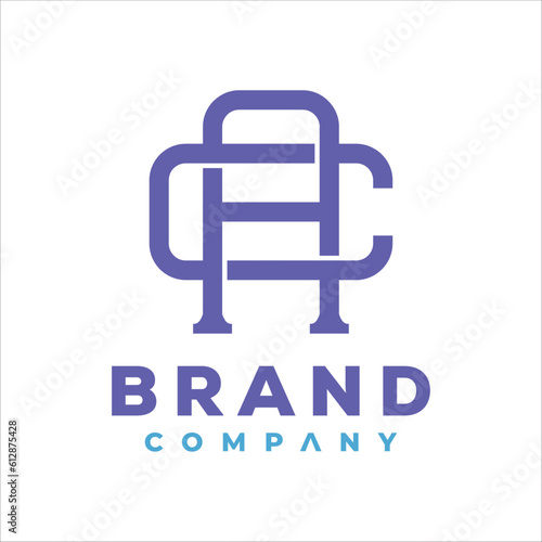 ac ca initials monogram logo design template
