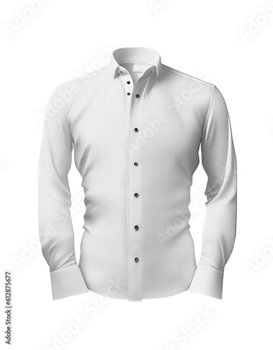 Formal shirt isolated on transparent background, created with generative AI