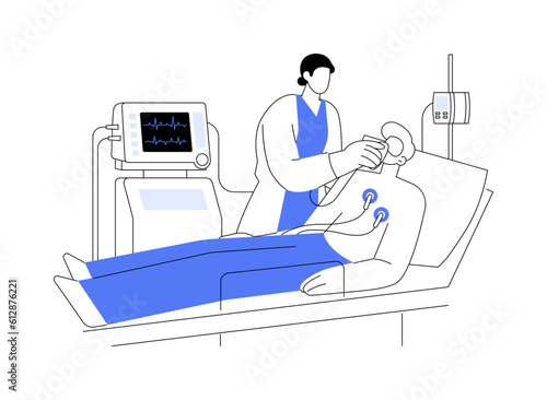 Ventilatory support abstract concept vector illustration.