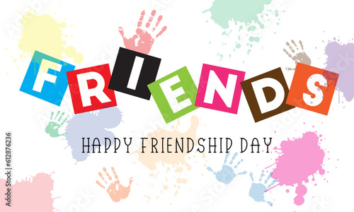 happy friendship day vector background.suitable for card or poster