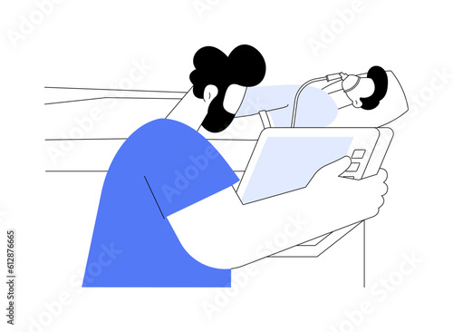 Intensive care unit technician abstract concept vector illustration.