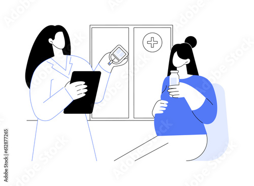 Glucose tolerance test abstract concept vector illustration.