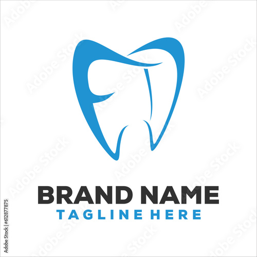 ED initial company blue dental logo