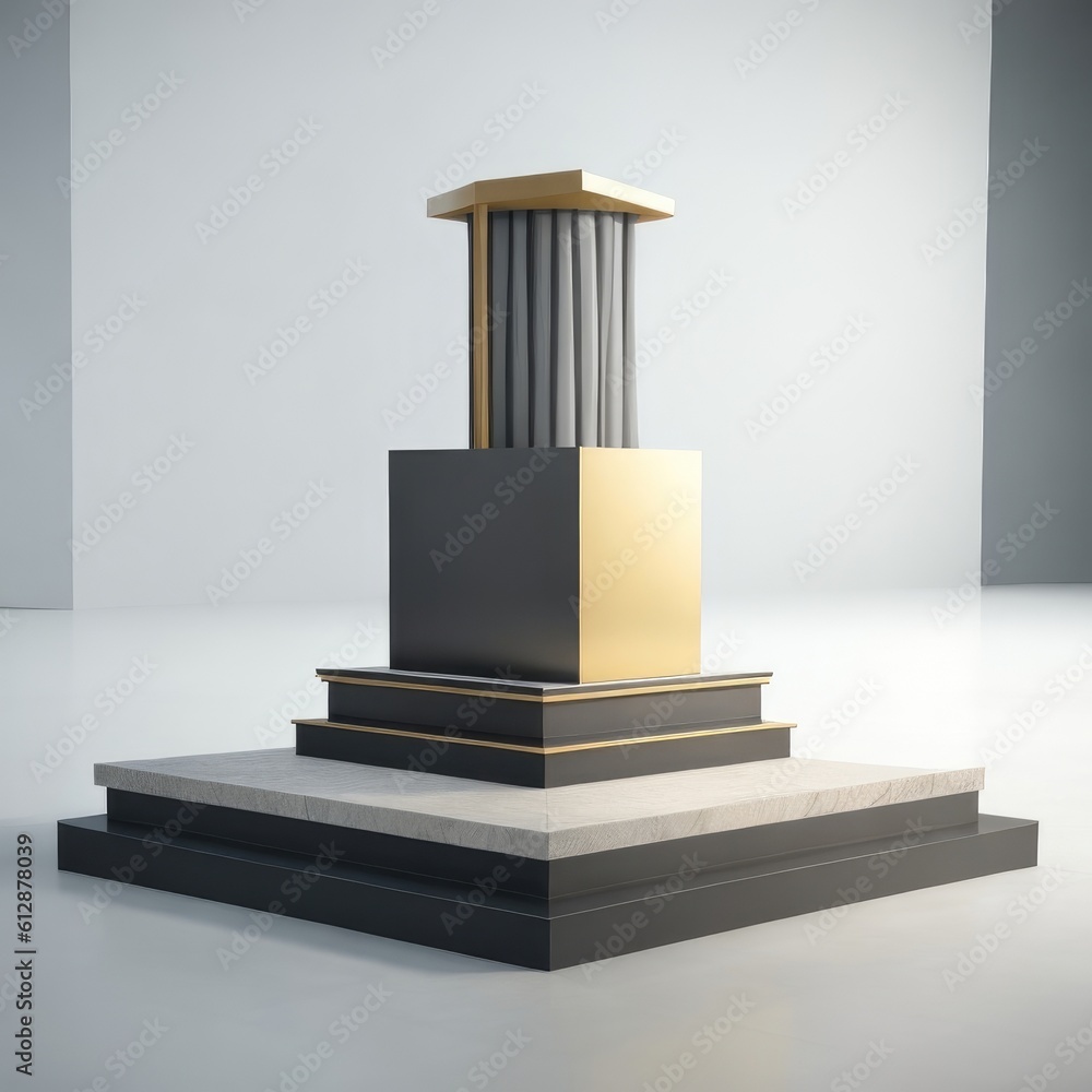Realistic render Podium Promo Generative ai Realistic render Podium Promo Generative ai