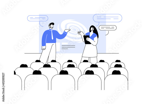 Astrophysics research findings abstract concept vector illustration.