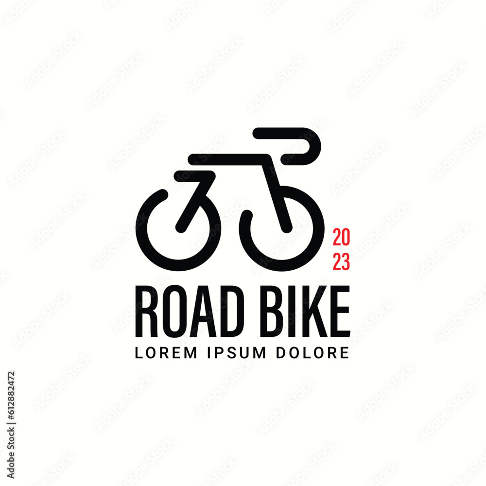 Vector road bike logo template design Vector road bike logo template design