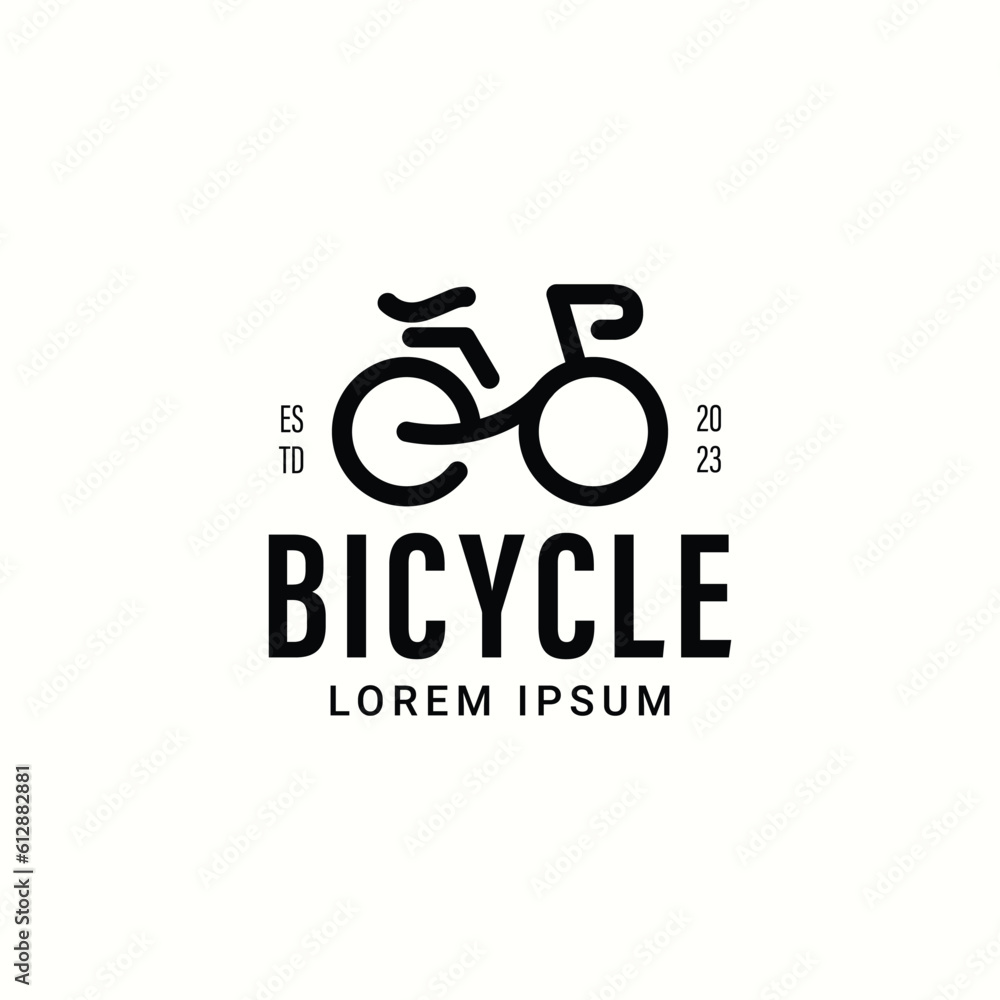 Vector bicycle logo template design Vector bicycle logo template design