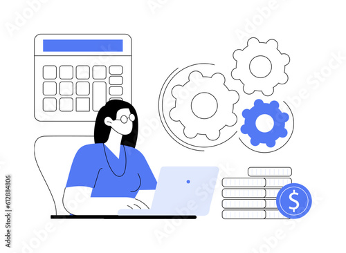 Accounting abstract concept vector illustration.