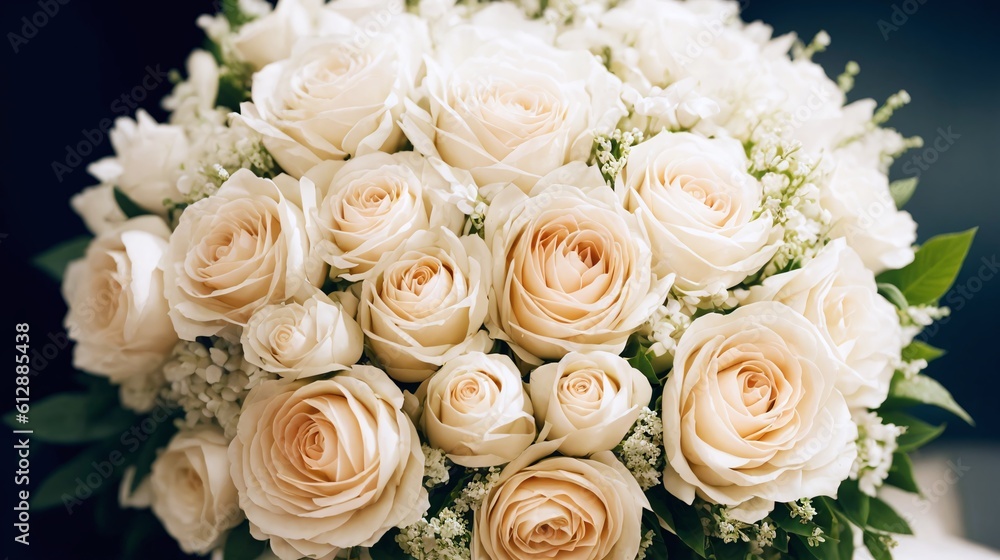 白いバラの花のブーケのイメージ generative ai
白いバラの花のブーケのイメージ generative ai