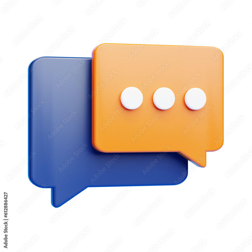 Message 3d illustration icon Message 3d illustration icon