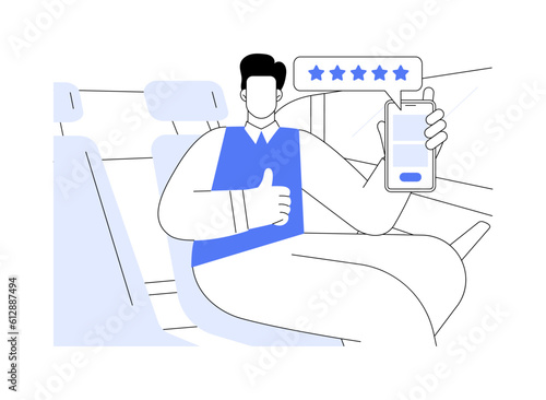 Rate your driver abstract concept vector illustration.