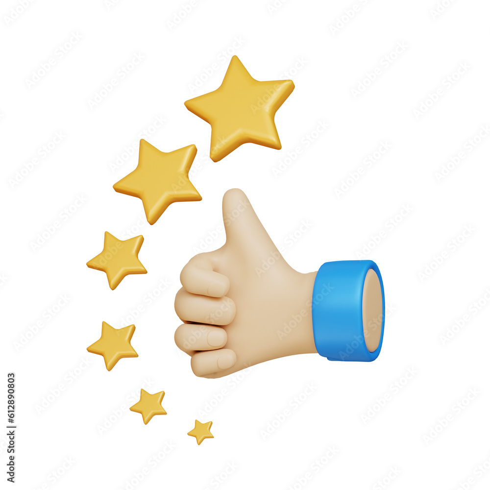 3d rating star icon illustration concept 3d rating star icon illustration concept