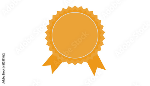 Fotografie gold seal with gold ribbon