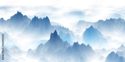 mountains in the morning