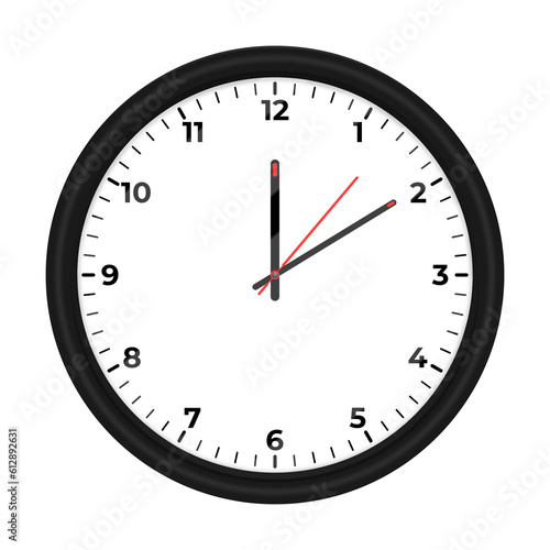 Blank wall clock with number