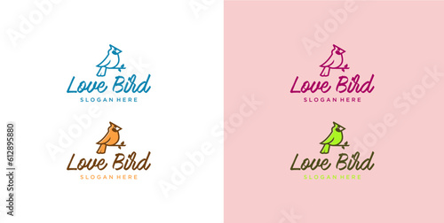 vector line art of abstract colorful hummingbird, colibri wall art design, minimal bird line logo icon illustration isolated on white background