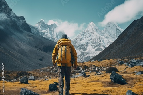 Explorando la belleza natural: Sendero montañoso. Generado con IA