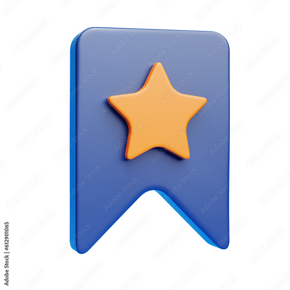 Bookmarks 3d illustration icon Bookmarks 3d illustration icon