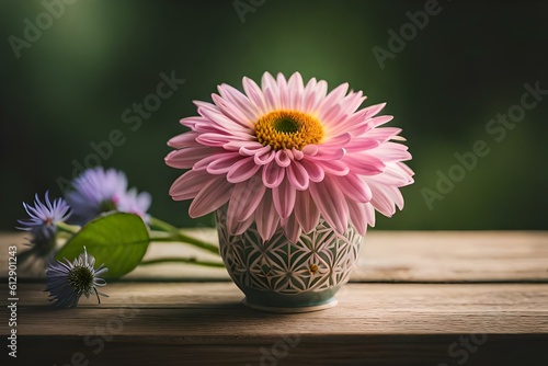 pink chrysanthemum in a vase