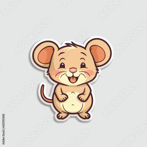 Cartoon mouse. Isolated on white background. Vector illustration for pet  animal  wildlife concept 