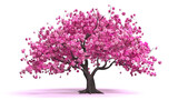 Branch of Pink cherry flower are blooming. Generative ai