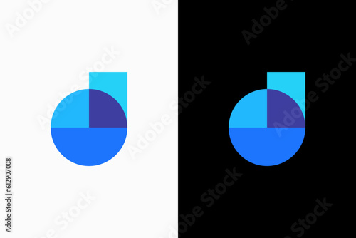 initials letter d overlay logo vector premium template