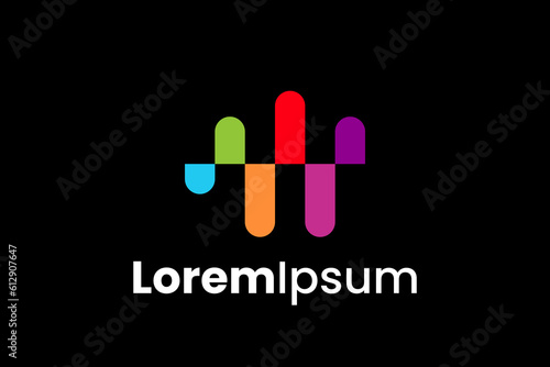 Equalizer logo vector premium template