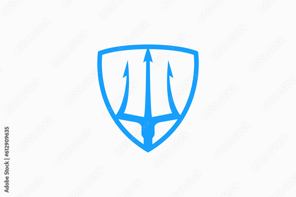 Trident Shield logo vector premium template Trident Shield logo vector premium template