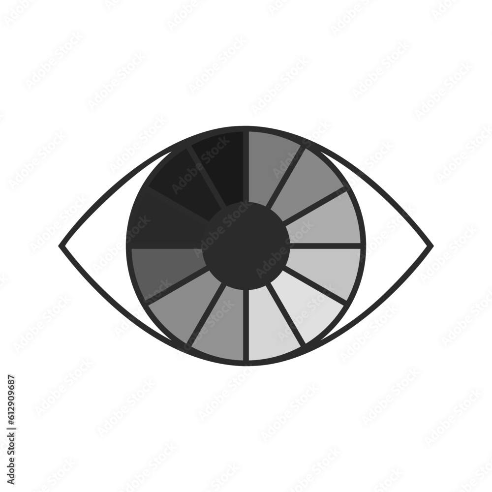 Achromatopsia Vector Icon. Achromatopsia Vector Icon.
