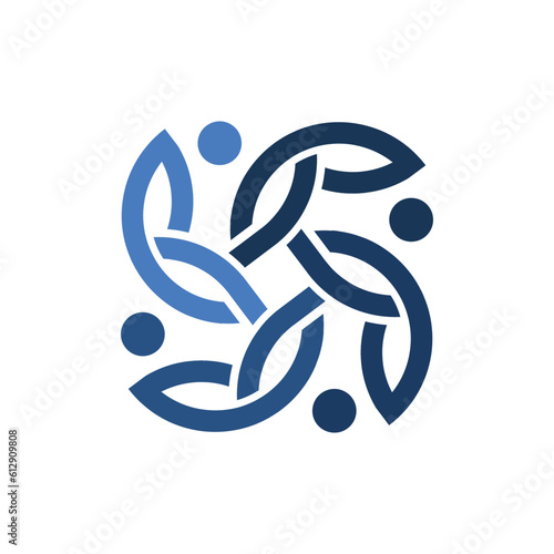 connecting people logo design