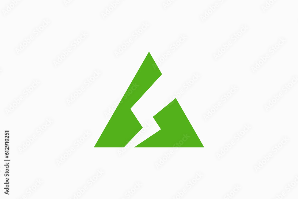 bolt electric on triangle logo vector premium template bolt electric on triangle logo vector premium template