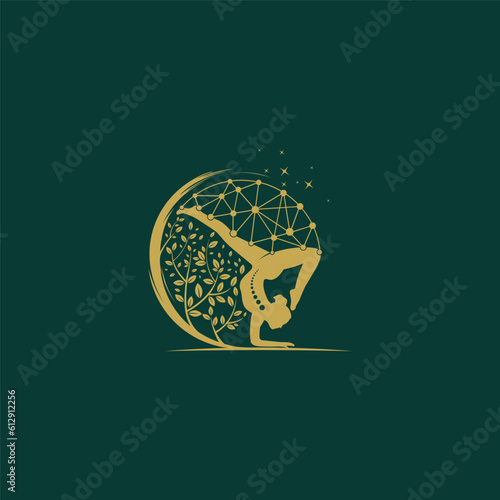 yoga phose logo for balance