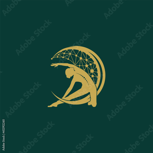 yoga phose logo for balance