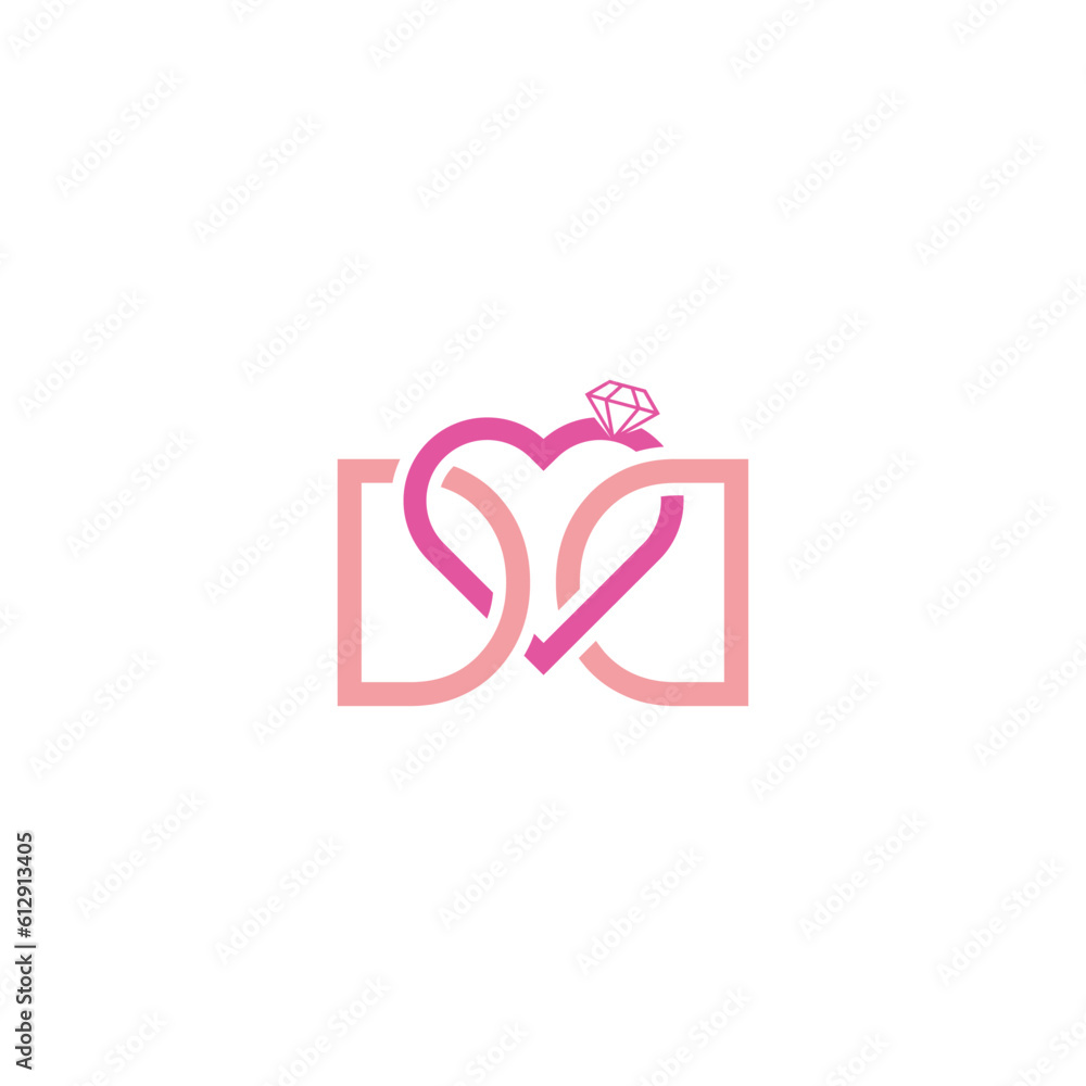 Obraz premium D & D with love dating logo