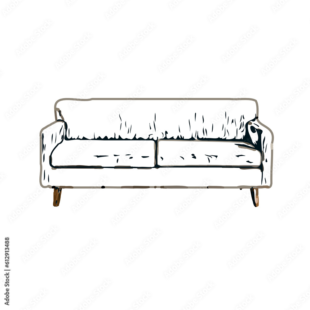 color sketch of a living room chair with transparent background color sketch of a living room chair with transparent background