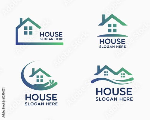 property and construction logo design. house logo vector