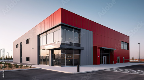 commercial facility, modern R an D building Generative AI