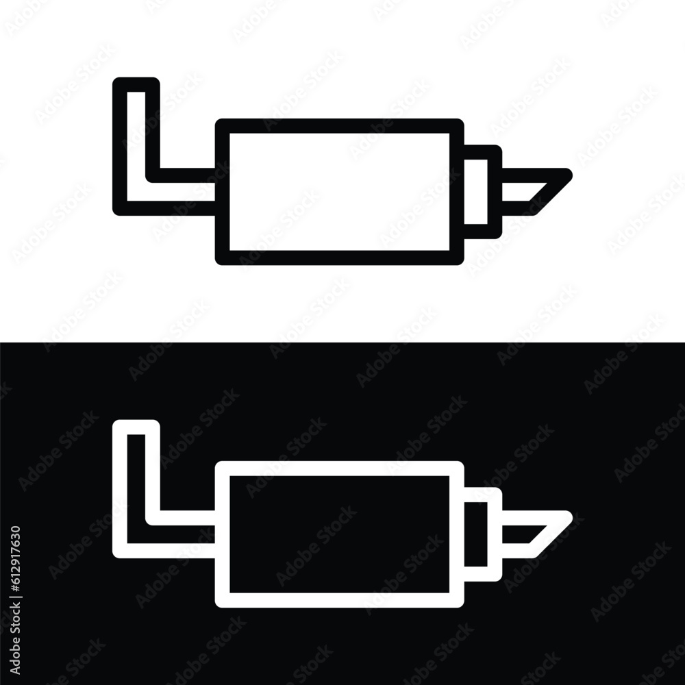 Exhaust pipe line icon. linear style sign for mobile concept and web design. Car muffler pipe outline vector icon. Symbol, logo illustration Exhaust pipe line icon. linear style sign for mobile concept and web design. Car muffler pipe outline vector icon. Symbol, logo illustration