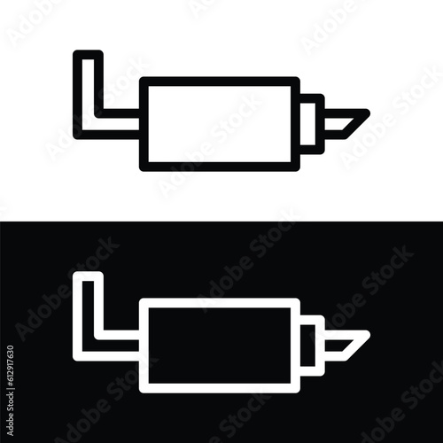 Exhaust pipe line icon. linear style sign for mobile concept and web design. Car muffler pipe outline vector icon. Symbol, logo illustration