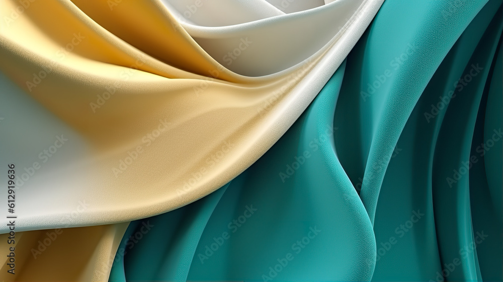 Abstract coloured flowing fabric texture background wallpaper. A.I