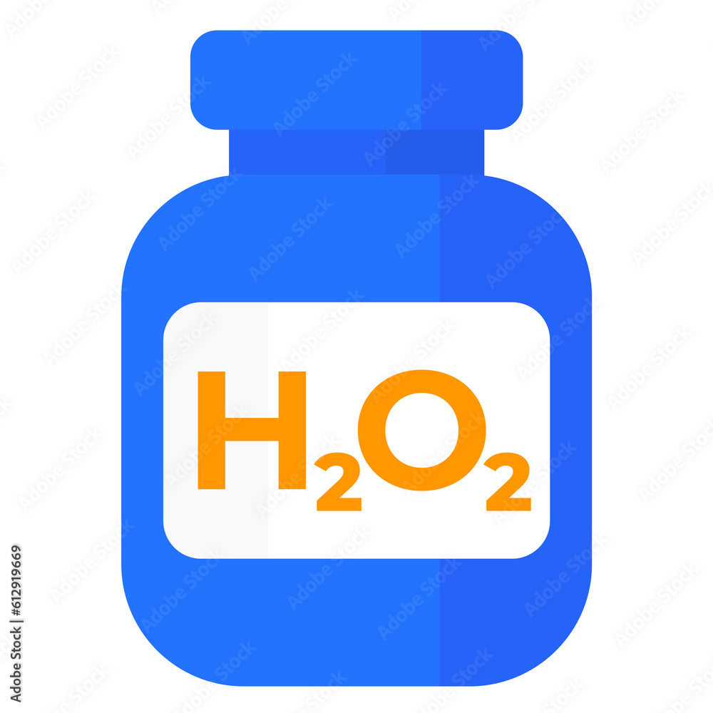 hydrogen peroxide bottle icon on white hydrogen peroxide bottle icon on white