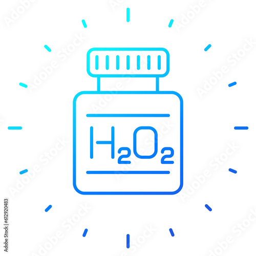 hydrogen peroxide line icon photo