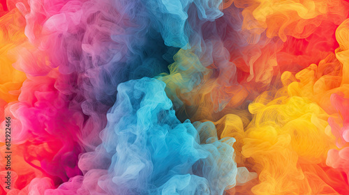 seamless abstract colorful smoke background - by generative ai 